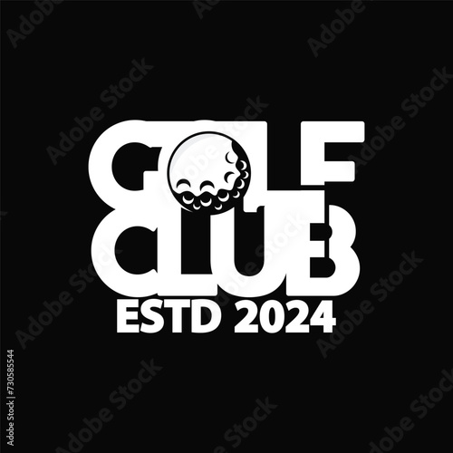 Golf logo illustration design golfer tournament golf game team club sport template symbol