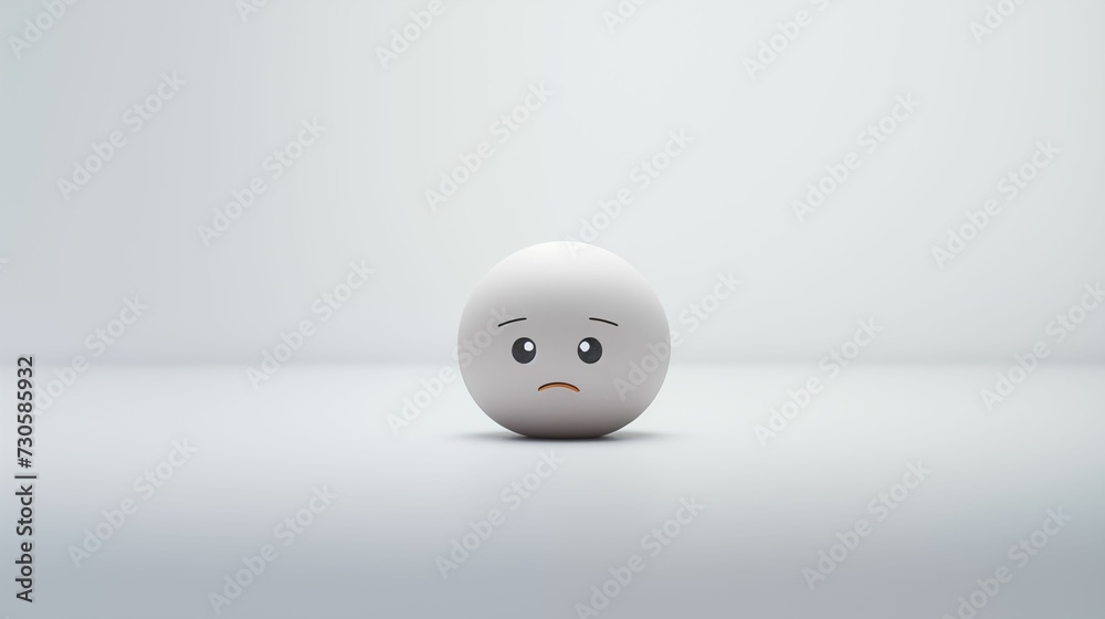 Sad emoji on a white background. Sad emoji on a white background.