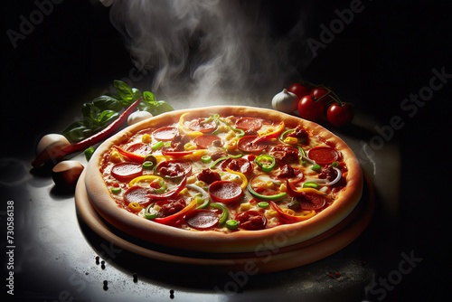 Pizza meal dinner food italiy photo