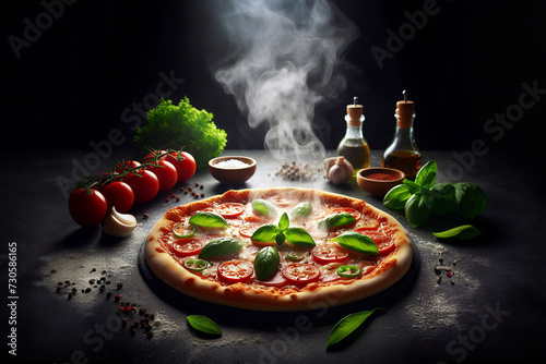 Pizza meal dinner food italiy photo