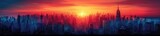 abstract cityscape at twilight, abstract design, in the style of textured surface layers