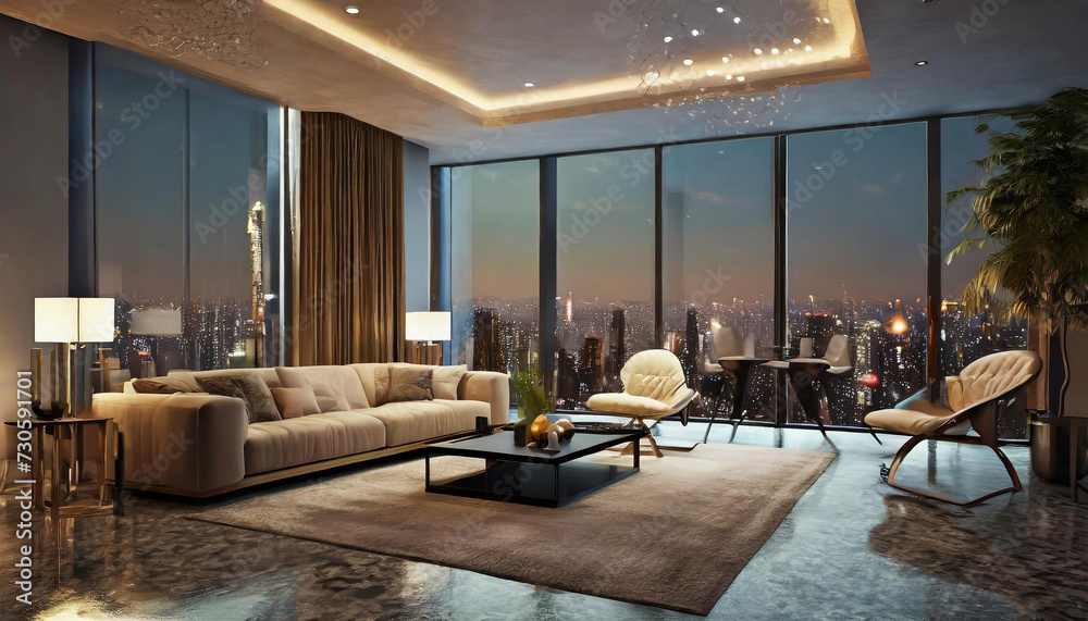 beautiful and luxurious room design with a modern style