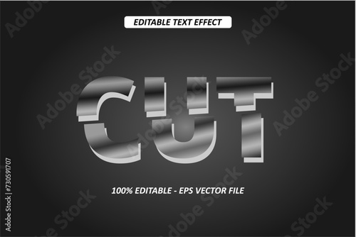 TEXT  EFFECT CUT VECTOR EDITABLE
