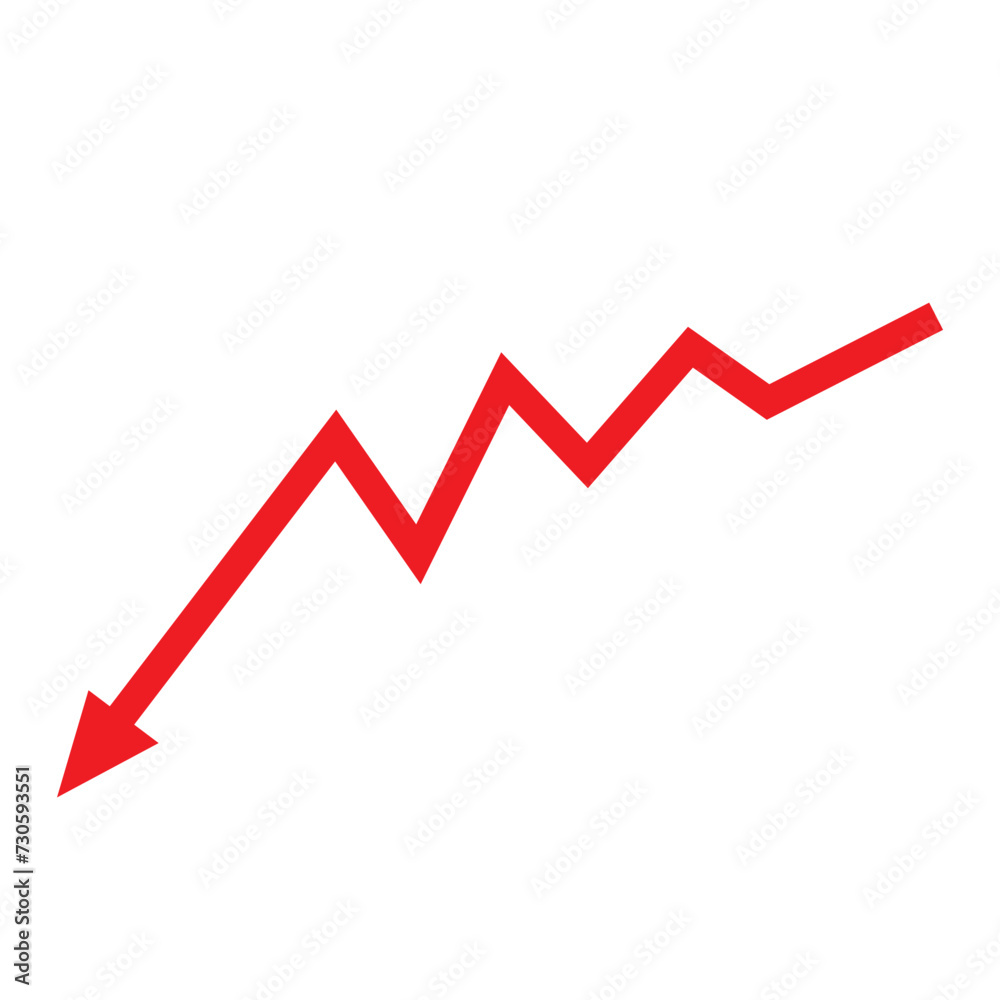 Red long curved arrow sign, icon for business or web button decoration in isolated. Vector illustration Red long curved arrow sign, icon for business or web button decoration in isolated. Vector illustration