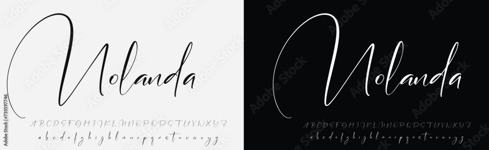 Lettering signature font isolated on grey background. brus style alphabet. Vector logo letters. Lettering signature font isolated on grey background. brus style alphabet. Vector logo letters.