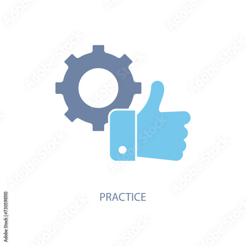practice concept line icon. Simple element illustration. practice concept outline symbol design.