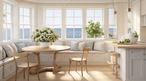 Coastal Grandmother Chic: Soothing Neutrals & Timeless Comfort in the Kitchen