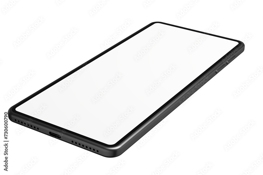 3D illustration Blank screen Mobile Phone 3D illustration Blank screen Mobile Phone