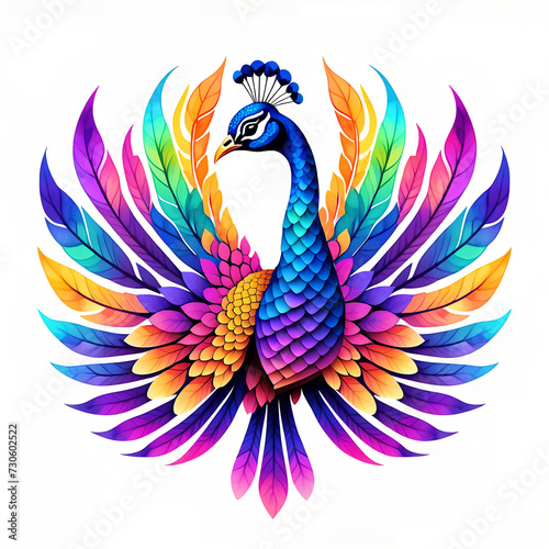 colorful peacock