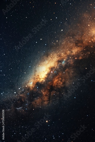 A vast expanse of stars scattered across deep space, millions of light-years away from Earth, painting a mesmerizing and awe-inspiring cosmic scene.