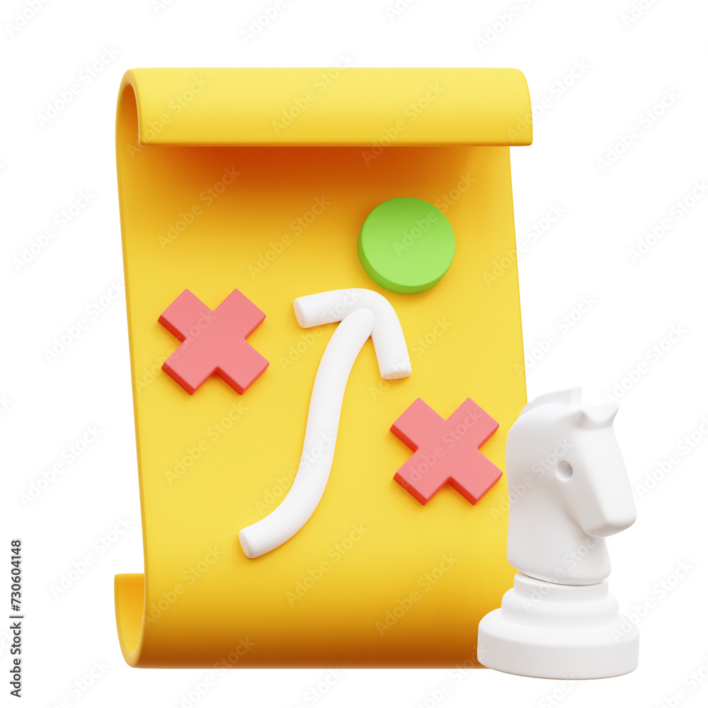 Business Strategy 3D Illustration Business Strategy 3D Illustration