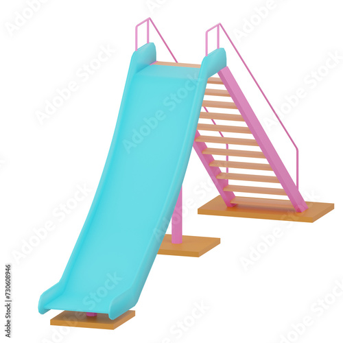 Playground Slide Creative 3D Rendering