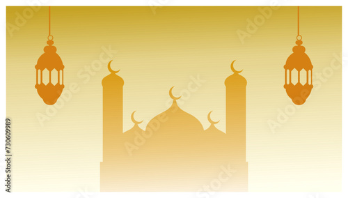 ramadan ramadhan kareem background mosque, camel, palm tree, desert moon crescent, arches windows, eid mubarak greeting card background