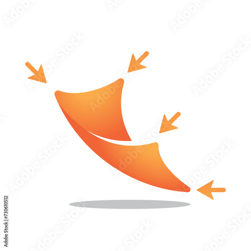 Flying carpet logo design concept isolated on a white background