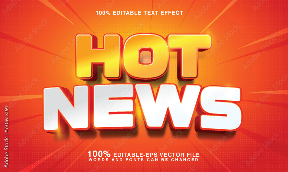 hot news vector text