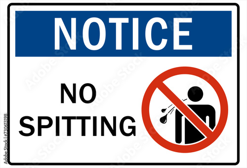 No spitting sign