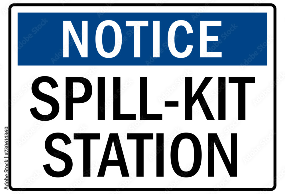 spill sign spill kit station