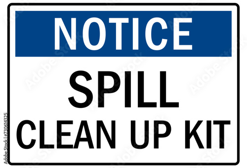 spill sign spill clean up kit