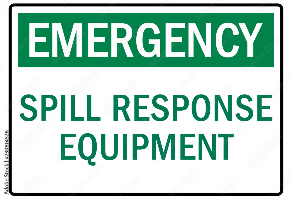 spill sign spill response equipment