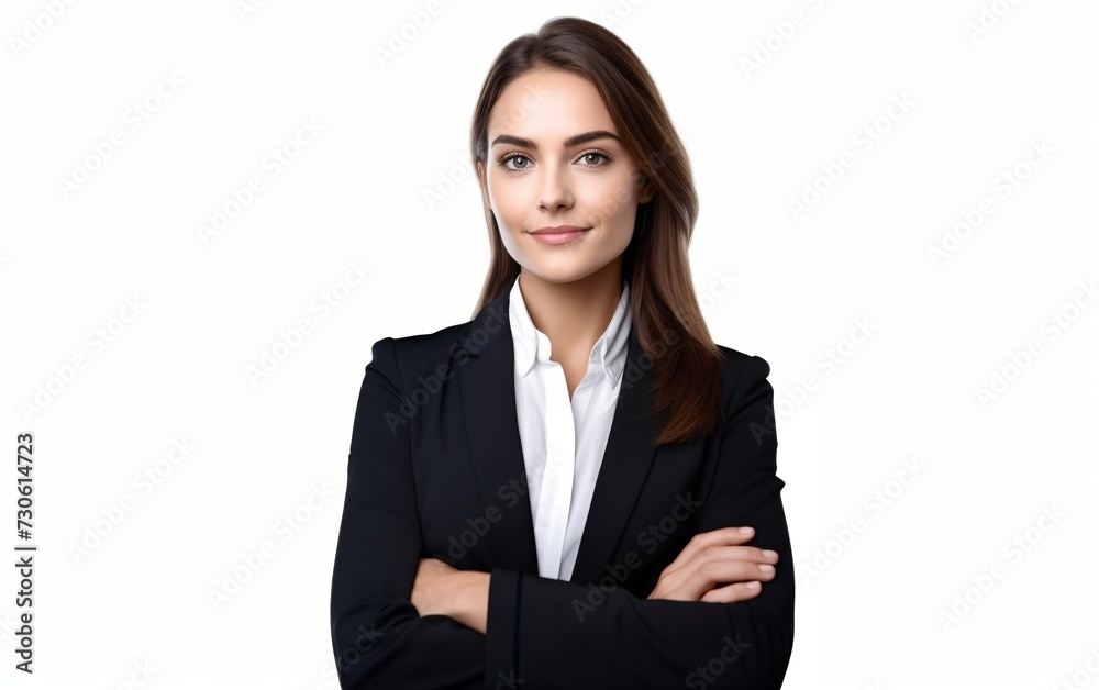 Confident Woman Poses With Crossed Arms Confident Woman Poses With Crossed Arms
