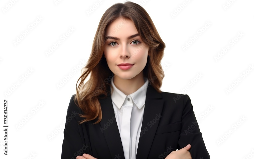 Confident Woman in Business Suit With Arms Crossed Confident Woman in Business Suit With Arms Crossed