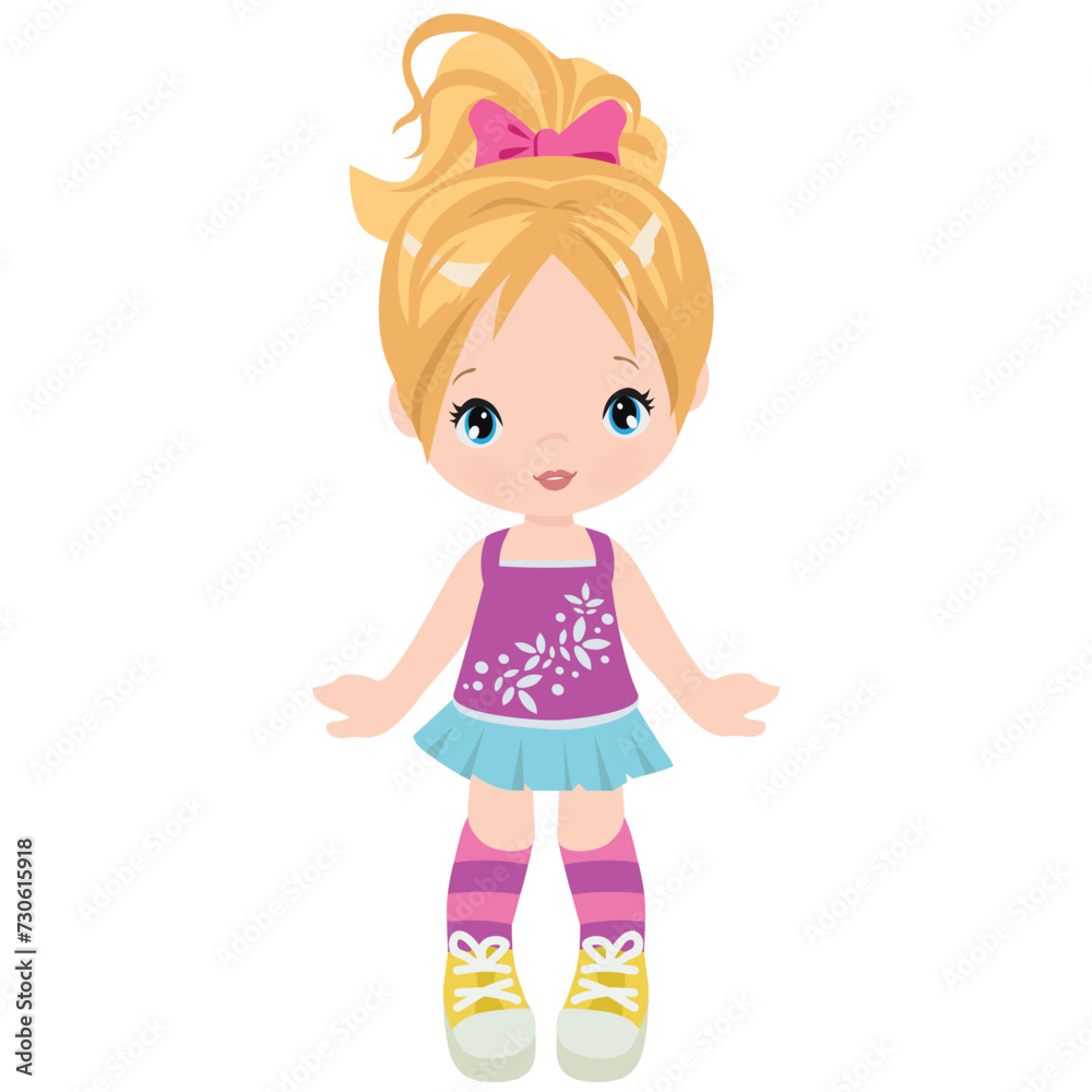 Cute girl vector cartoon illustration Cute girl vector cartoon illustration