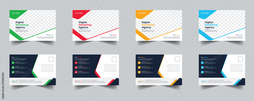 Modern Creative Corporate Post Card Template, Vector Template for Opening Invitation Editable, Professional Business Postcard Design, Event Card Design, Invitation Design, Direct Mail EDDM Templat Modern Creative Corporate Post Card Template, Vector Template for Opening Invitation Editable, Professional Business Postcard Design, Event Card Design, Invitation Design, Direct Mail EDDM Templat