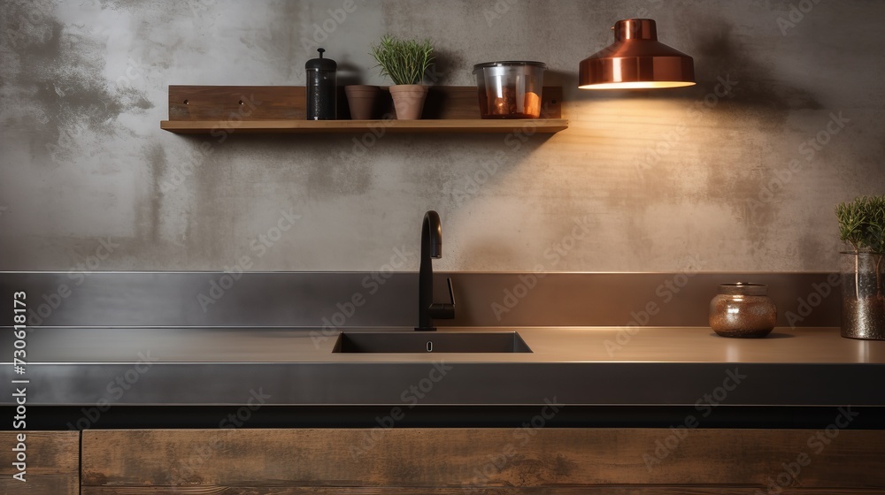 Edgy Industrial Kitchen with Bold Metallic Accents - Urban Chic Edgy Industrial Kitchen with Bold Metallic Accents - Urban Chic