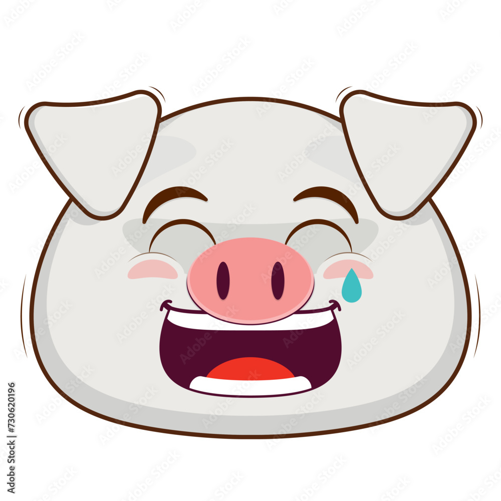 pig laughing face cartoon cute pig laughing face cartoon cute