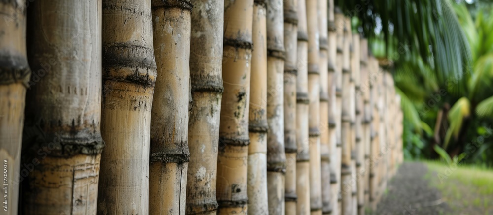 Bamboo constructs Gajebo walls. Bamboo constructs Gajebo walls.