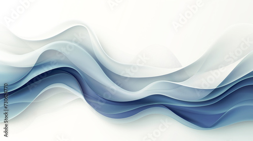 Wavy blue and white flowing soft fabric blending in the background 