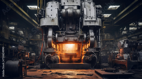 Furnace factory industrial heavy steel iron plant heat metal foundry hot manufacture production © SHOTPRIME STUDIO