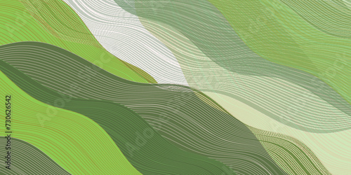 緑　和柄　波　背景	
