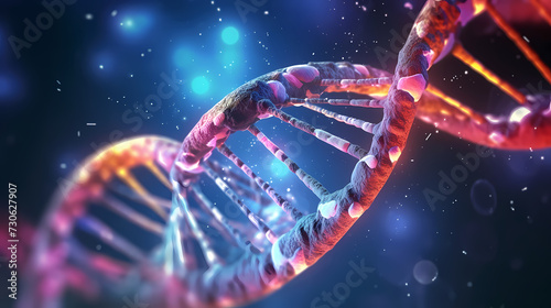 Helix DNA polygonal wireframe molecule helix, medical concept background