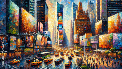 Oil Painting of New York Type C: Generated by AI Using GPT-4 photo