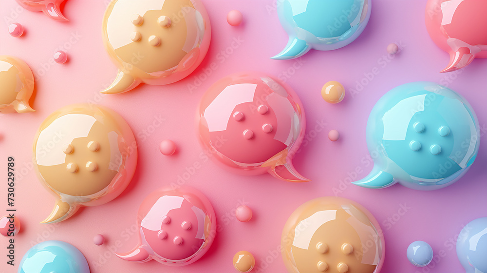 AI art, colorful speech bubble background 吹き出し背景 AI art, colorful speech bubble background 吹き出し背景