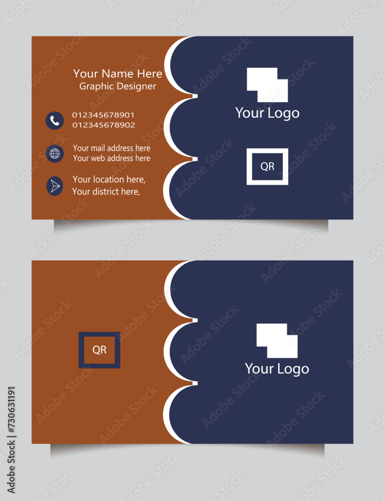 Elegant Corporate Business Card Design Elegant Corporate Business Card Design