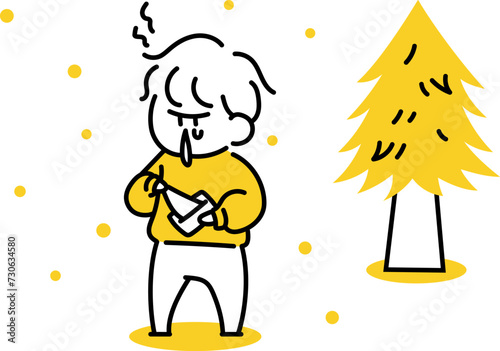 花粉に悩む男性