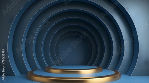 3d render of a speaker, 3d background products display podium scene with geometric platform. background vector 3d rendering with podium