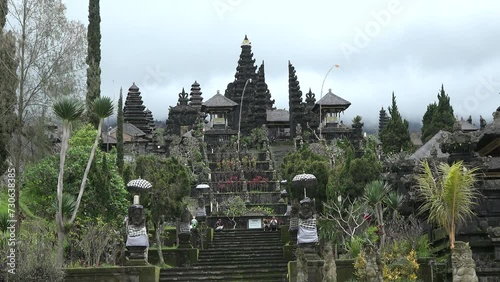 Indonesia. Bali. The Temple Of Pura Besakih. Pura Besakih located on the slope of Gunung Agung, where supposedly live friendly human spirits that were worshipped in this temple. photo