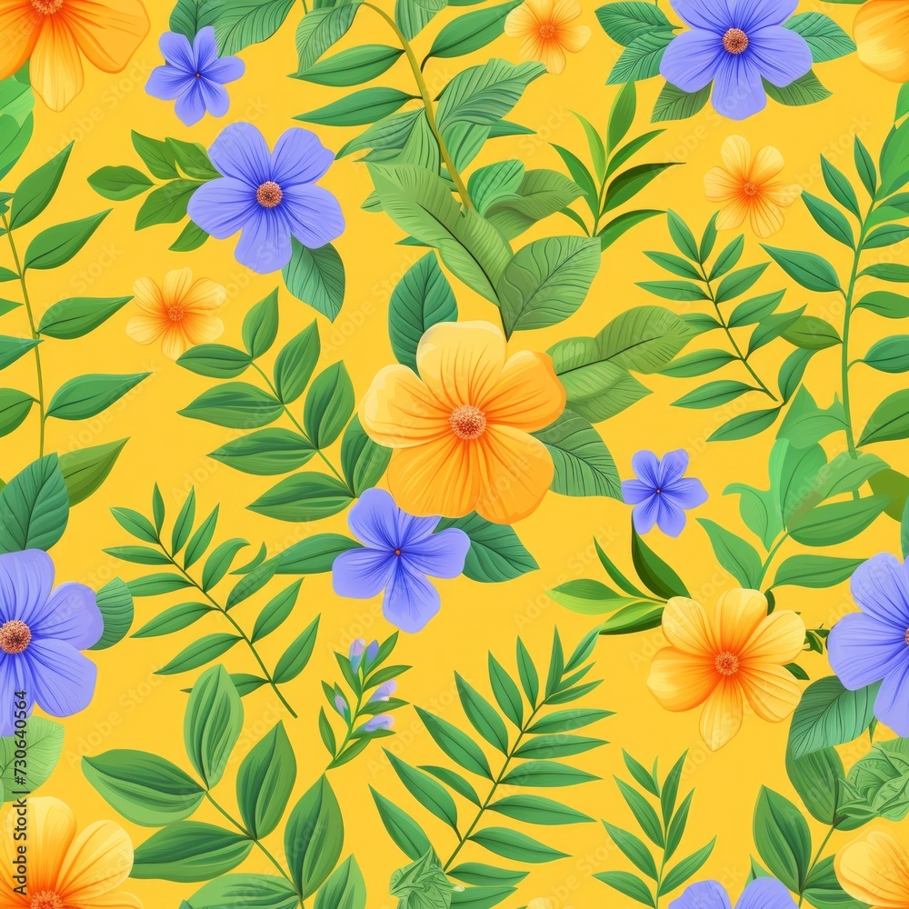 spring pattern seamless floral background