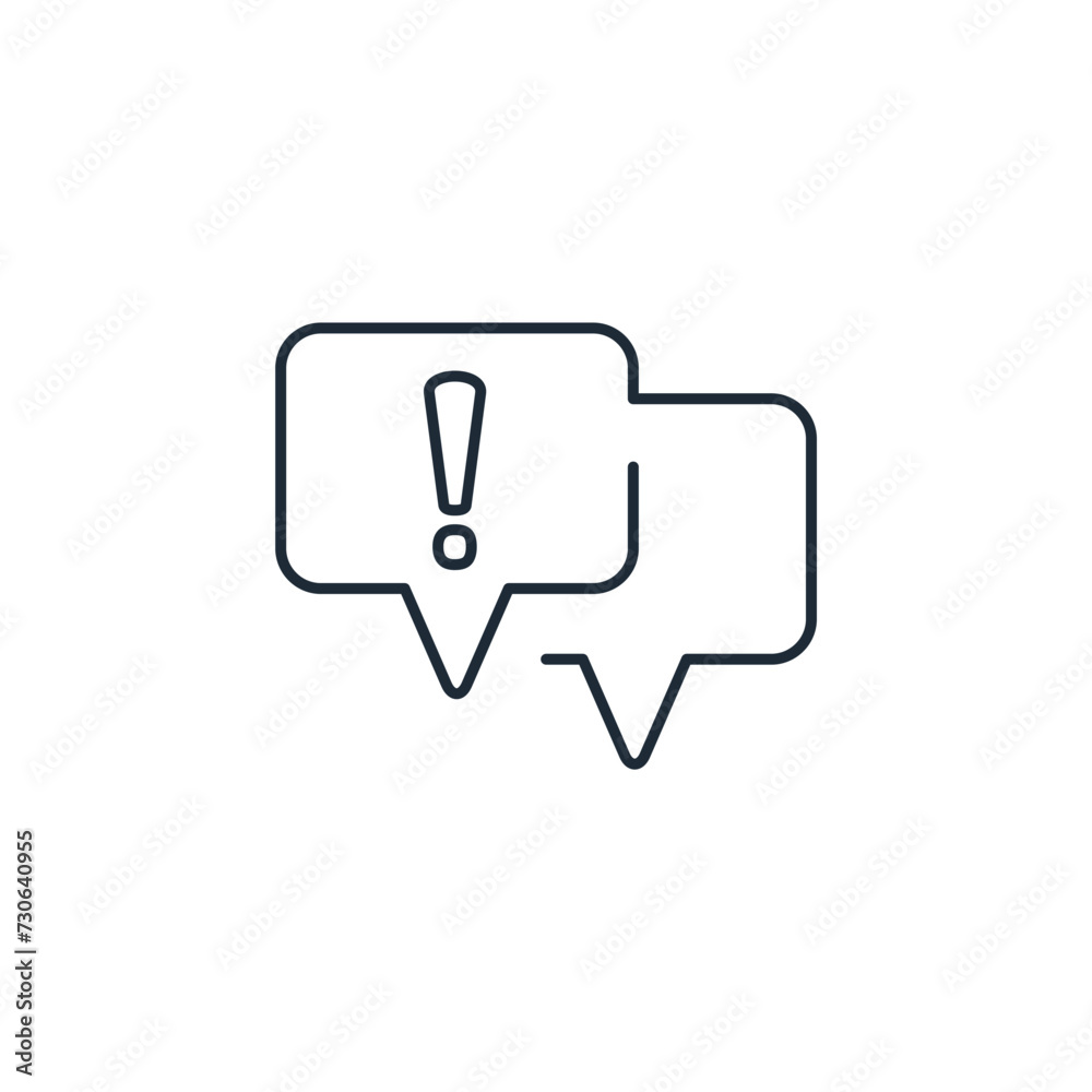 Important dialogue, discussion. Vector linear icon isolated on white background. Important dialogue, discussion. Vector linear icon isolated on white background.