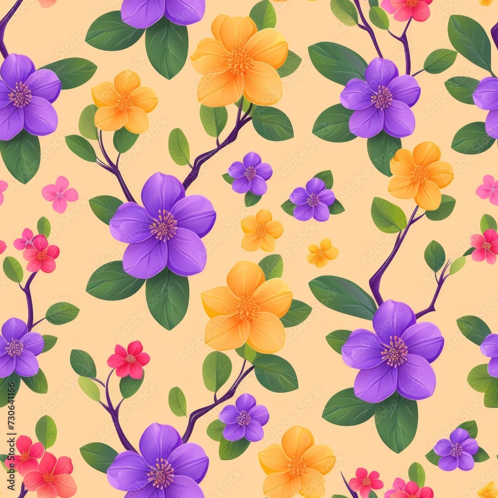 spring pattern seamless floral background spring pattern seamless floral background