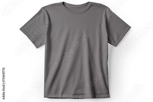 gray t-shirt, template empty, mockup for design and print, isolated, seams, sportswear