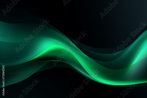 green black abstract wavy color unique background, gradient blend, bright colored
