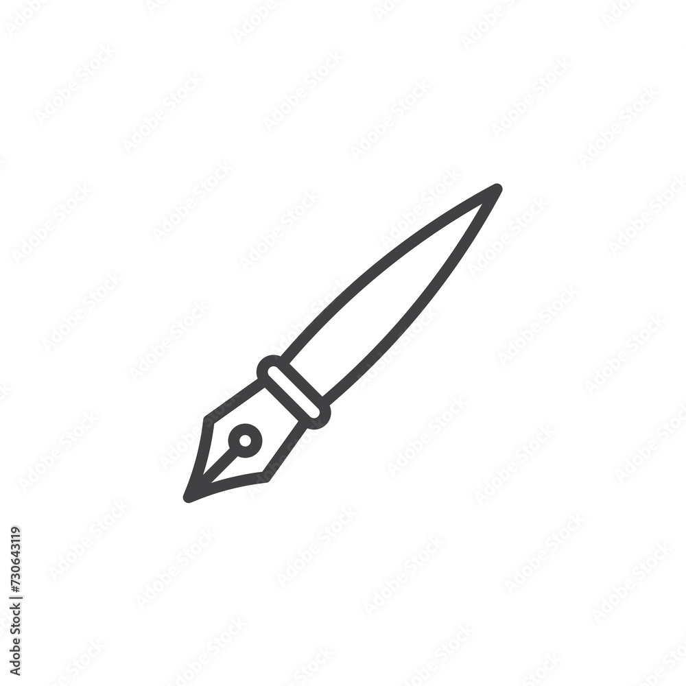Fountain Pen line icon Fountain Pen line icon