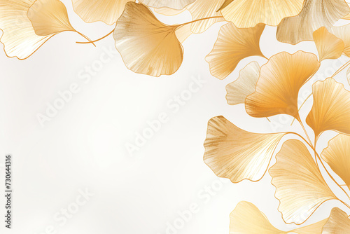 Luxury Golden Ginkgo leaves background