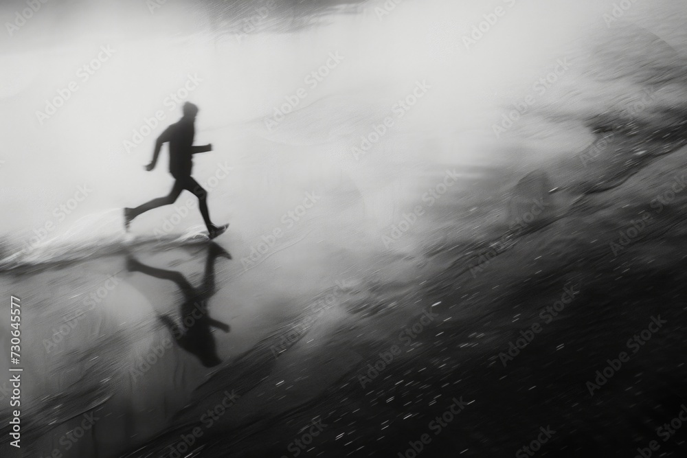 Fototapeta premium Run spost concept background . 