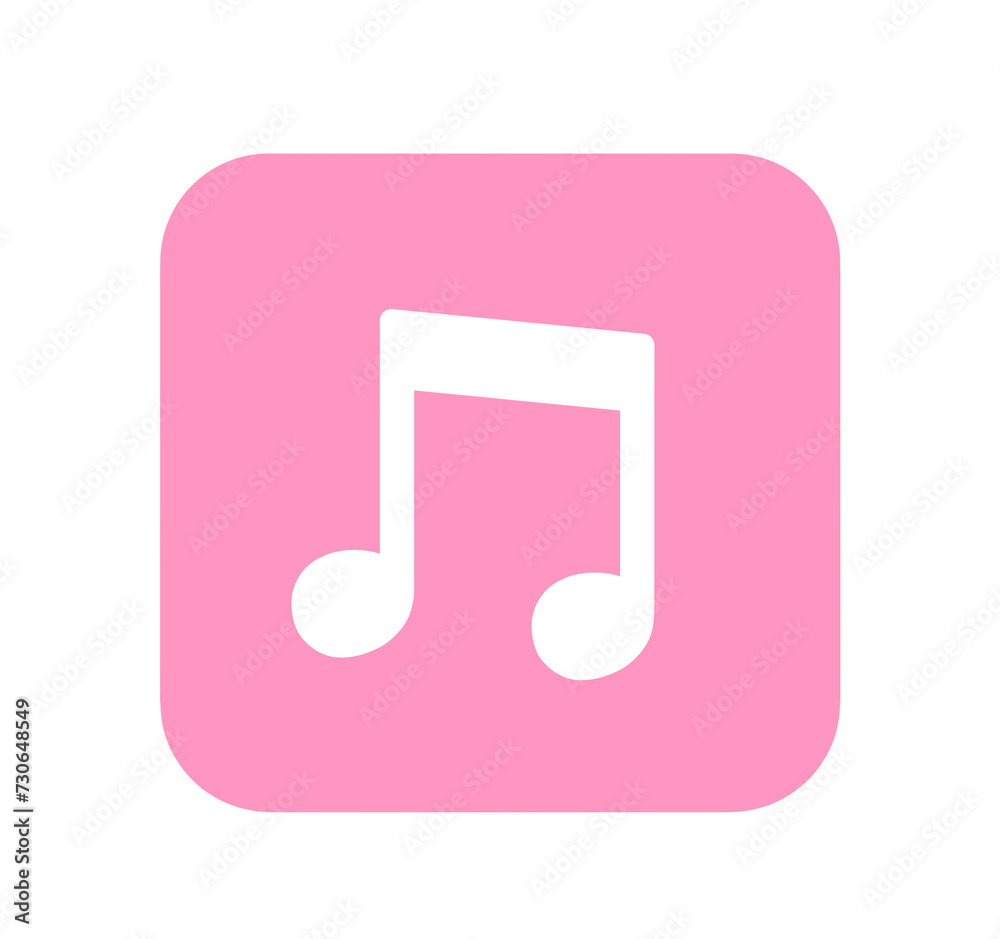 シンプルなピンク色の音符マーク シンプルなピンク色の音符マーク