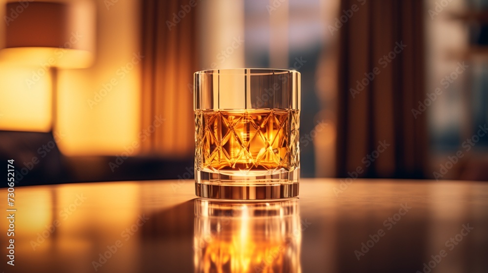 glass of whiskey on counter glass of whiskey on counter